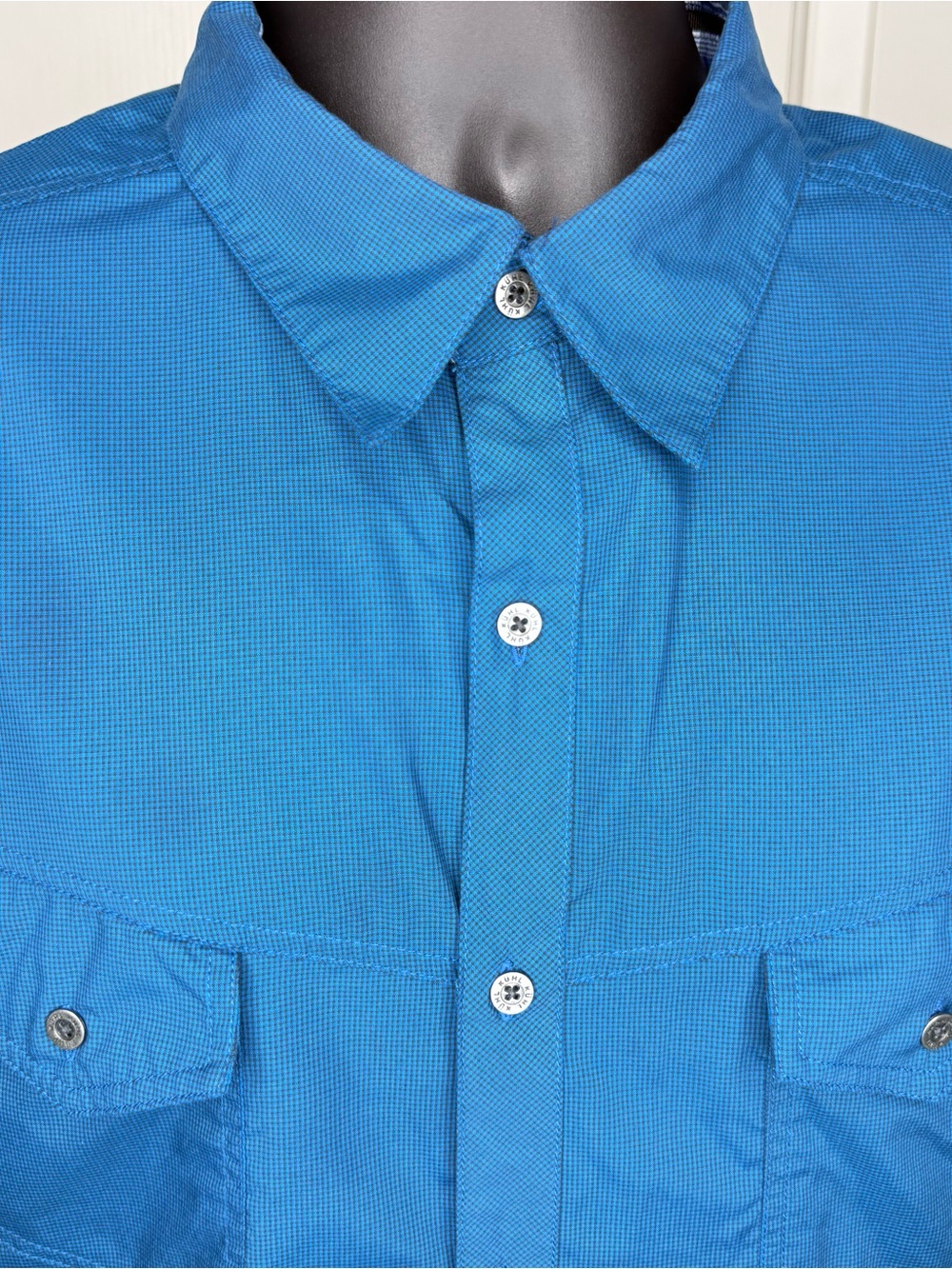 Kuhl Men's Turquoise Blue Casual Button-Down Shirt